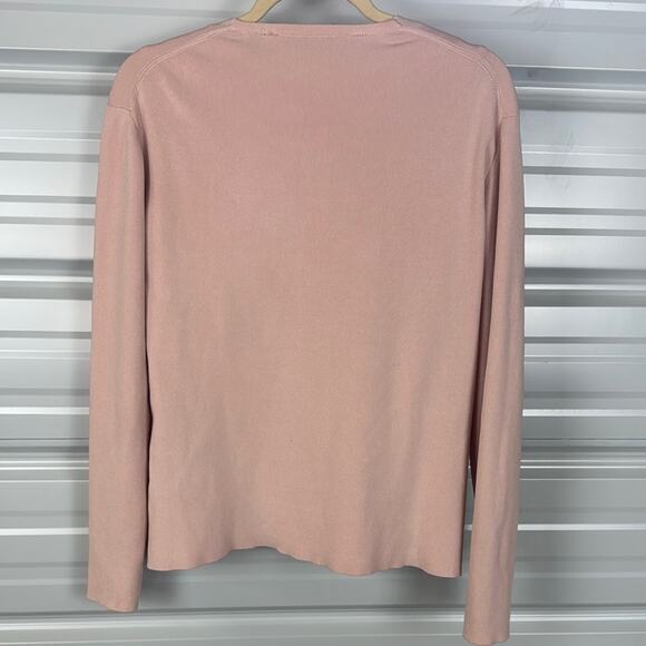 Lafayette 148 New York Silk Blend Pink Buttoned Fitted Tank & Cardigan - Picture 8 of 12